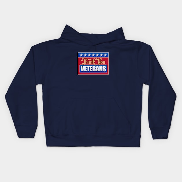 Thank You Veterans Kids Hoodie by Dale Preston Design